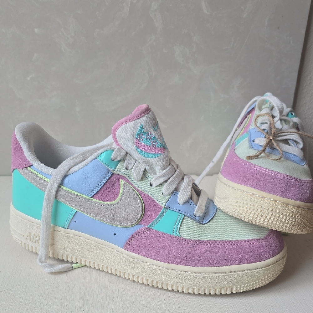 Nike Air Force 1 Low in Pastel Mint, Lavender & Baby Blue Easter Limited Edition